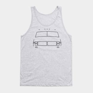 Classic 1986 Fleetwood Bounder RV black outline graphic Tank Top